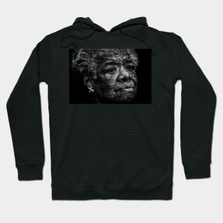 Maya Angelou Portrait with all her book titles - 02 Hoodie